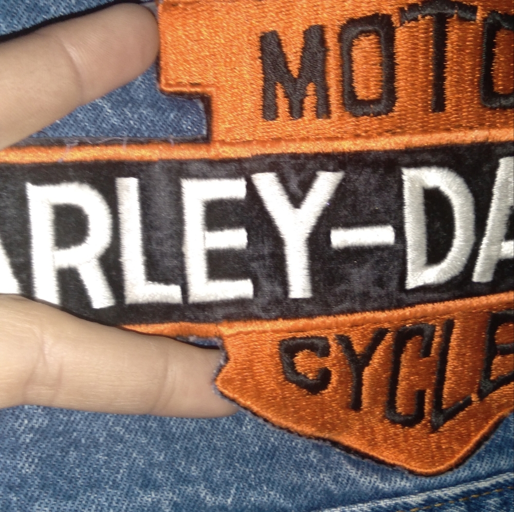 RARE "Harley Davidson" Patch Denim Jacket (one of a kind) - Picture 8 of 11